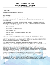 Culminating Activity