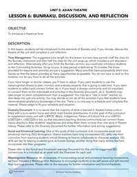 Bunraku, Discussion, and Reflection