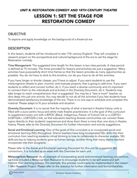 Set the Stage for Restoration Comedy