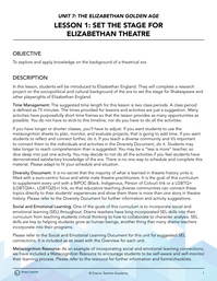 Set the Stage for Elizabethan Theatre