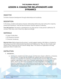 Character Relationships and Dynamics
