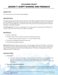 Script Sharing and Feedback