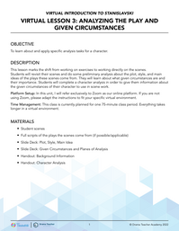 Analyzing the Play and Given Circumstances