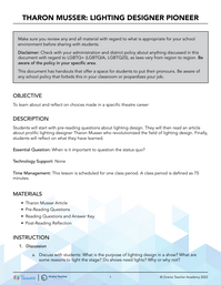 Tharon Musser: Lighting Designer Pioneer