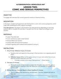 Comic and Serious Perspectives