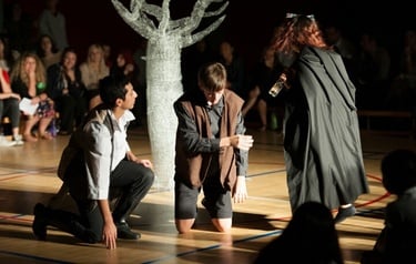 From the Canadian International School of Abu Dhabi production (Abu Dhabi Khalifa City, UAE). Directed by Jarrett Hennig.

Photo Credit: Allison Williams, Nick Brocklebank/PhotoAcacia Ltd
