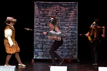 From the Bridgewater-Emery High School production (Emery, SD). Directed by Valerie Marsh.
Photo Credit: South Dakota Public Broadcasting
From the Bridgewater-Emery High School production (Emery, SD). Directed by Valerie Marsh.
Photo Credit: South Dakota Public Broadcasting