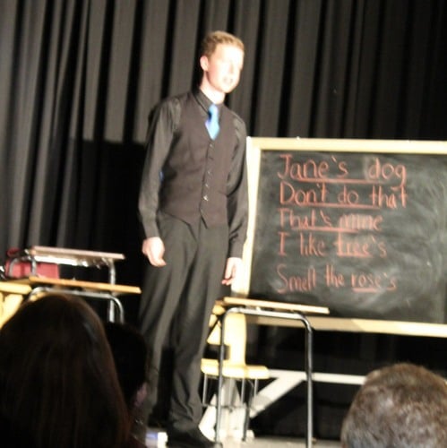 From the John Burke High School production (Grand Bank, NL). 
