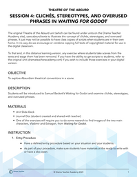 Cliches, Stereotypes, and Overused Phrases in Waiting for Godot