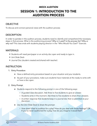 Introduction to the Audition Process