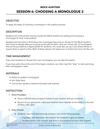 Choosing a Monologue 2
