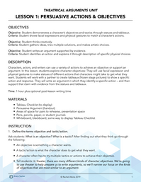 Persuasive Actions & Objectives