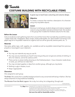 Costume Building With Recyclable Items