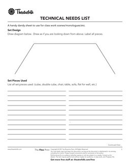 Technical Needs List