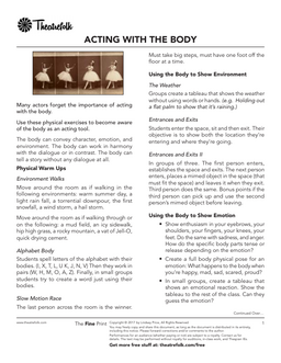 Acting With the Body