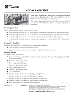 Vocal Exercises