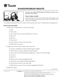 Shakespearean Insults