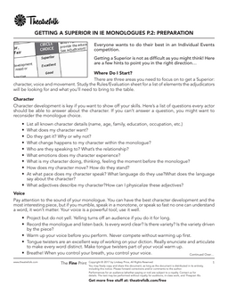 Getting a Superior in IE Monologues Part 2