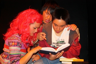Beebee, Jake and Moe check stats in the suicide books
From The Bright Blue Mailbox Suicide Note
Directed by Gord Billard, John Arnalukjuak High School, Arviat, Nunavut Beebee, Jake and Moe check stats in the suicide books
From The Bright Blue Mailbox Suicide Note
Directed by Gord Billard, John Arnalukjuak High School, Arviat, Nunavut
