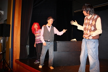 Mr. Arscott confronts Jake at the Crisis Centre while Beebee looks on
From The Bright Blue Mailbox Suicide Note
Directed by Gord Billard, John Arnalukjuak High School, Arviat, Nunavut Mr. Arscott confronts Jake at the Crisis Centre while Beebee looks on
From The Bright Blue Mailbox Suicide Note
Directed by Gord Billard, John Arnalukjuak High School, Arviat, Nunavut