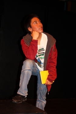 Moe reflects on Mr. & Mrs. Coombs
From The Bright Blue Mailbox Suicide Note
Directed by Gord Billard, John Arnalukjuak High School, Arviat, Nunavut Moe reflects on Mr. & Mrs. Coombs
From The Bright Blue Mailbox Suicide Note
Directed by Gord Billard, John Arnalukjuak High School, Arviat, Nunavut